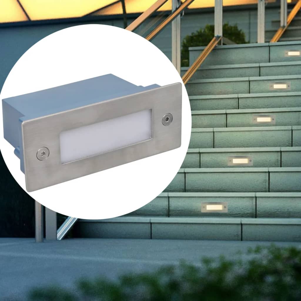 Forsænket Led-Trappelys 2 Stk. 44X111X56 Mm