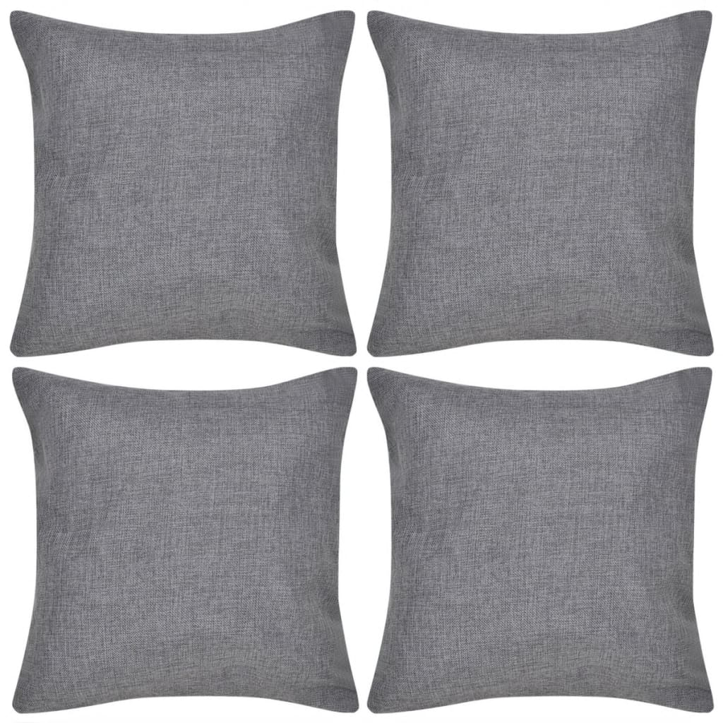 4 Pudebetræk, Linned-Look