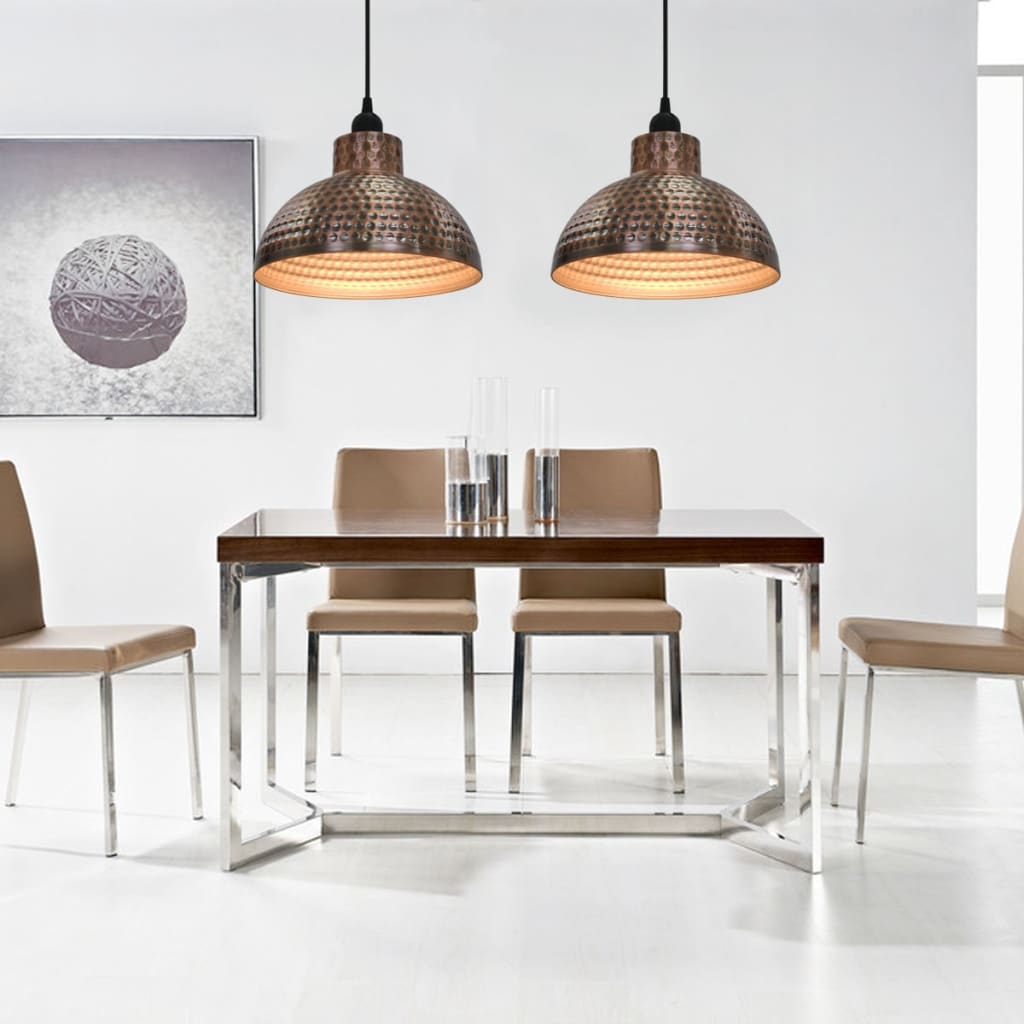 Loftlamper Halvkugle 2 Stk. Kobberfarvet