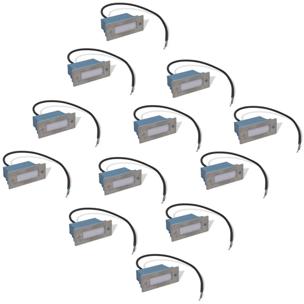 Forsænket Led-Trappelys 12 Stk. 44X111X56 Mm