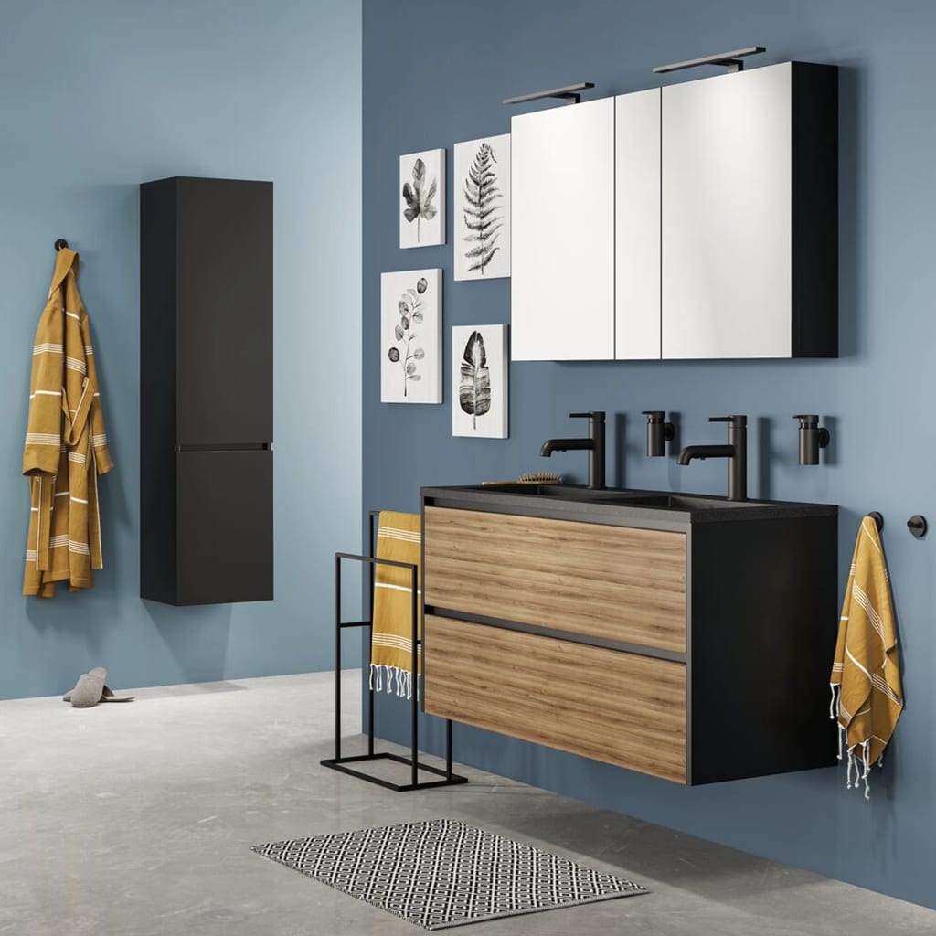 Sealskin Bademåtte Trellis 60X90 Cm Bomuld Sort Og Hvid