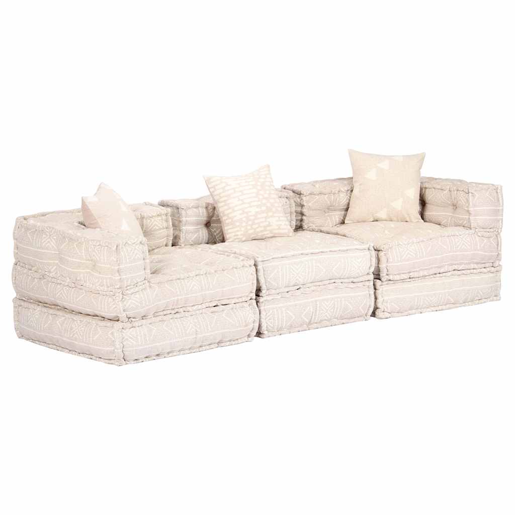 2-Personers Modulpuf Stof Patchwork