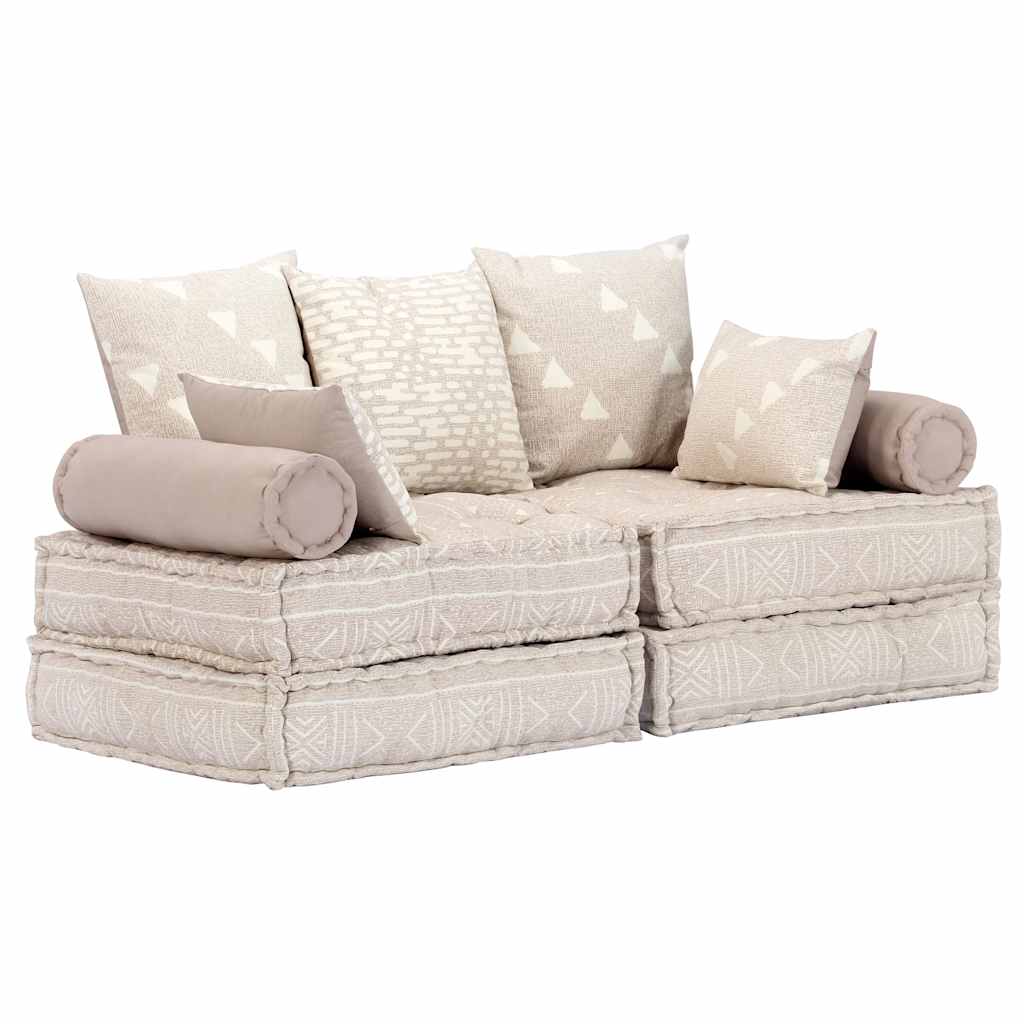 2-Personers Modulpuf Stof Patchwork