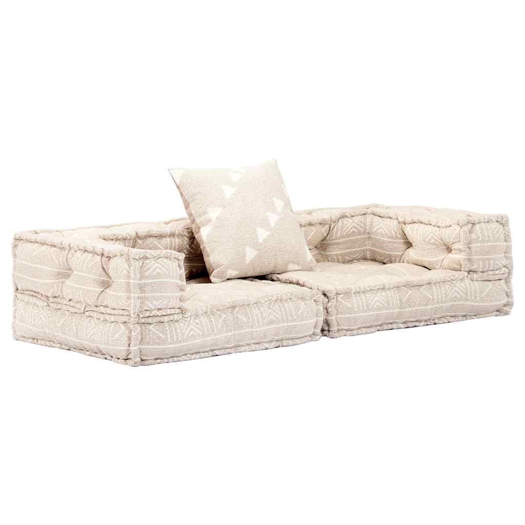 2-Personers Modulpuf Stof Patchwork