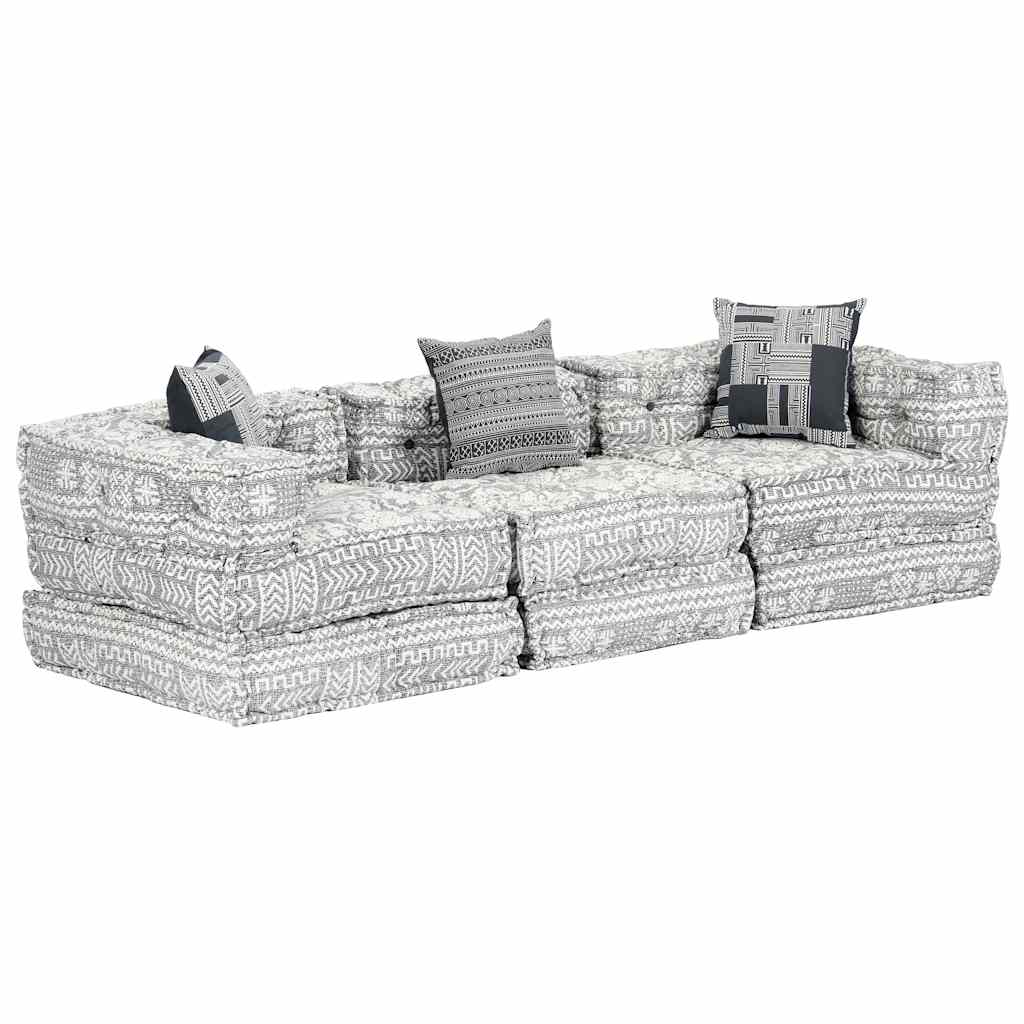 2-Personers Modulpuf Stof Patchwork