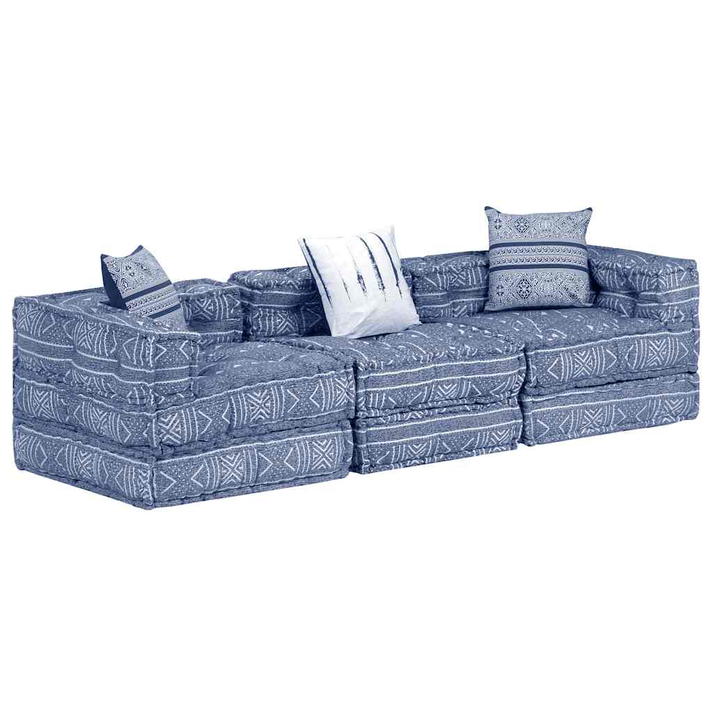 2-Personers Modulpuf Stof Patchwork
