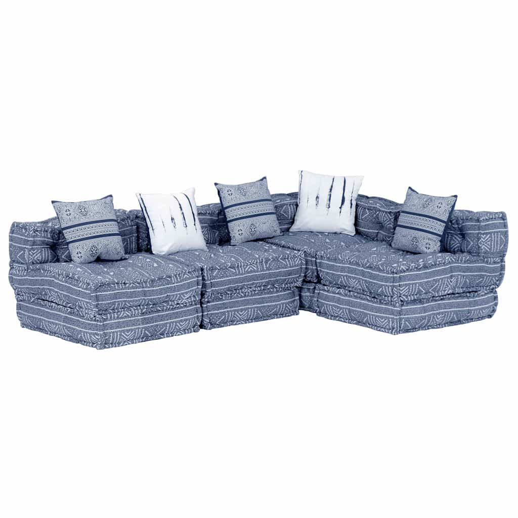 2-Personers Modulpuf Stof Patchwork