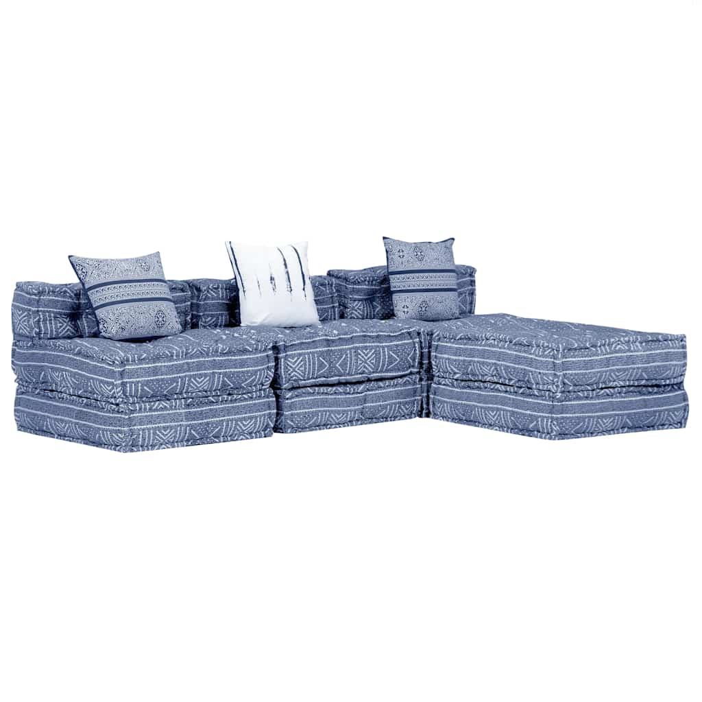 2-Personers Modulpuf Stof Patchwork