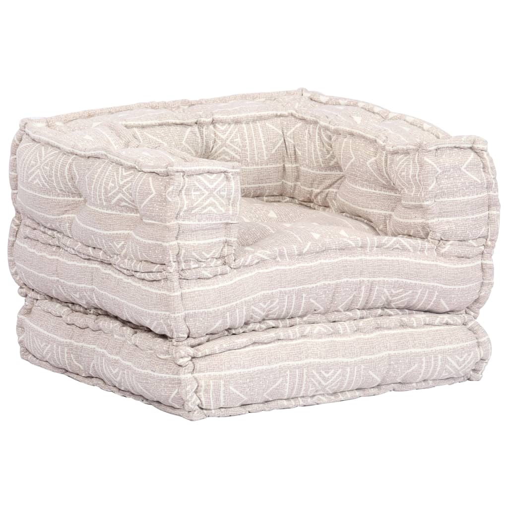 2-Personers Modulpuf Stof Patchwork
