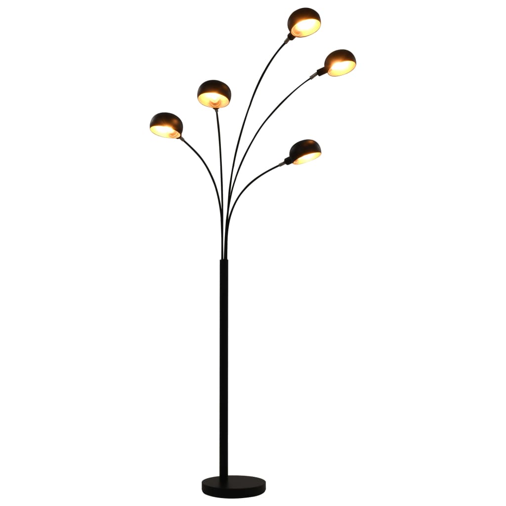 Standerlampe 200 Cm 5 X E14 Sølvfarvet