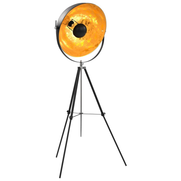 Standerlampe E27 Sort Og Guld