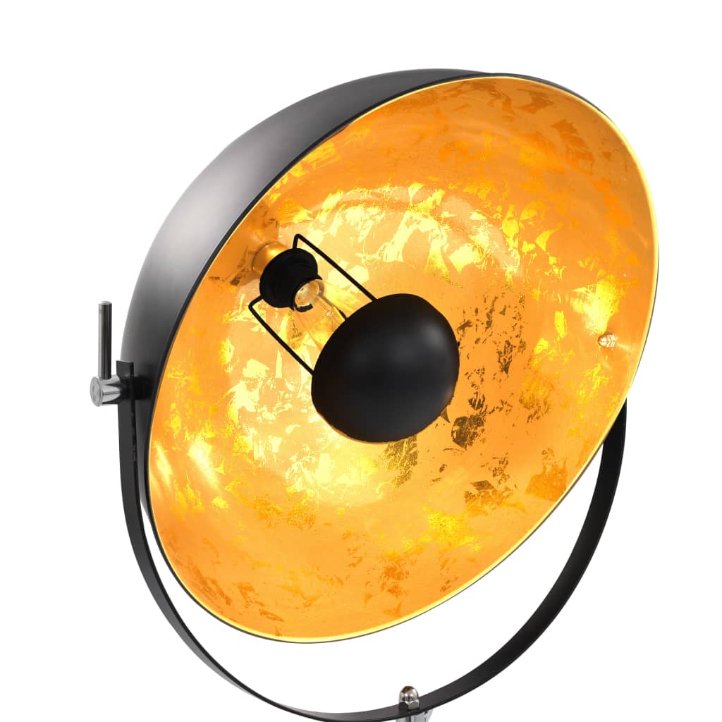 Standerlampe E27 Sort Og Guld