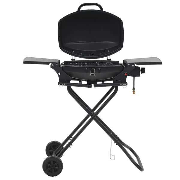 Transportabel Gasgrill Med Madlavningszone Sort