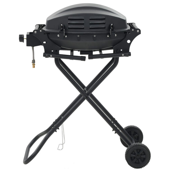 Transportabel Gasgrill Med Madlavningszone Sort