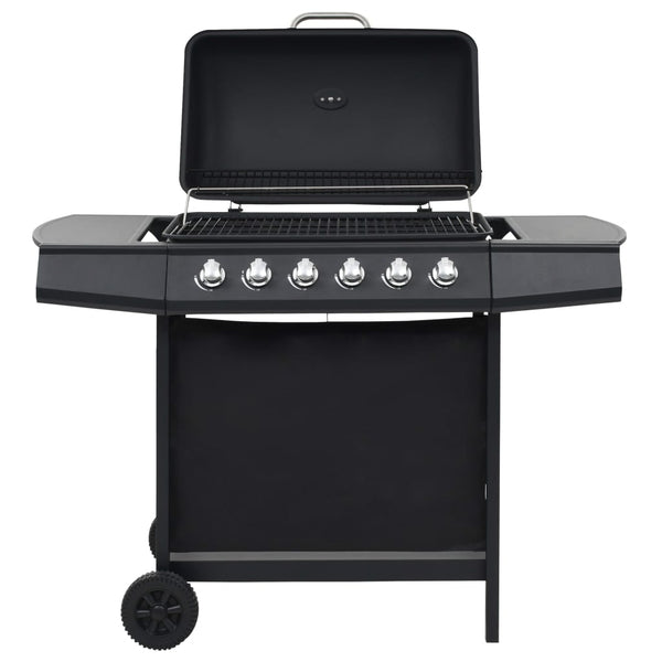 Gasgrill Med 6 Madlavningszoner Stål Sort