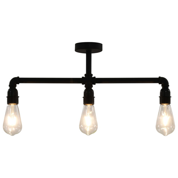 Loftlampe 3 X E27-Pærer Sort