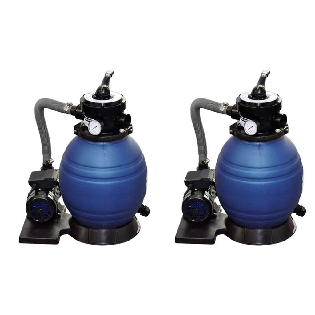 Sandfilterpumpe 2 Stk. 400 W 11000 L/T