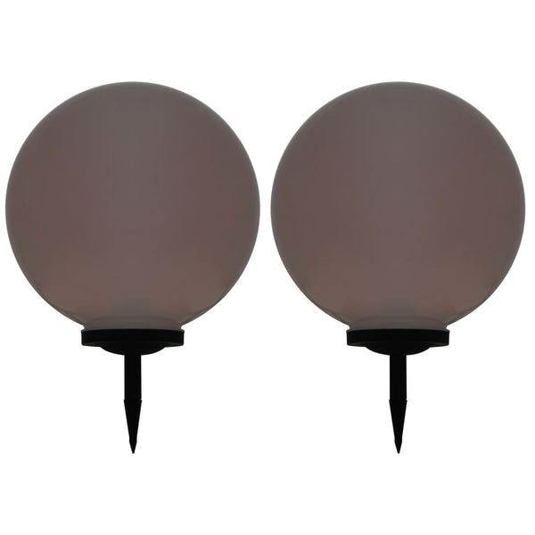 Soldrevne Udendørslamper Led 2 Stk. Rund Rgb