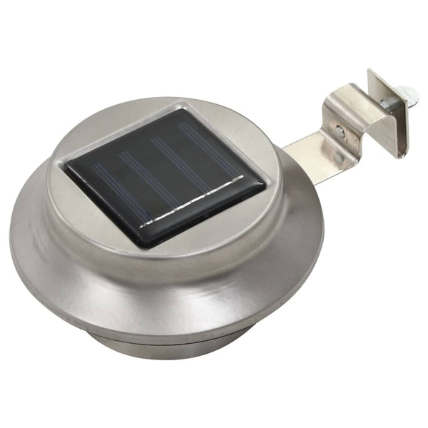 Soldrevne Udendørslamper Led 12 Stk. 12 Cm Rund Hvid