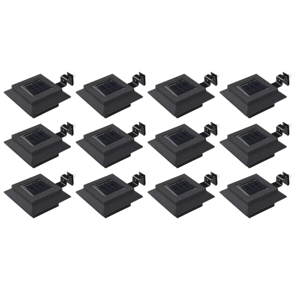 Soldrevne Udendørslamper Led 12 Stk. 12 Cm Firkantet