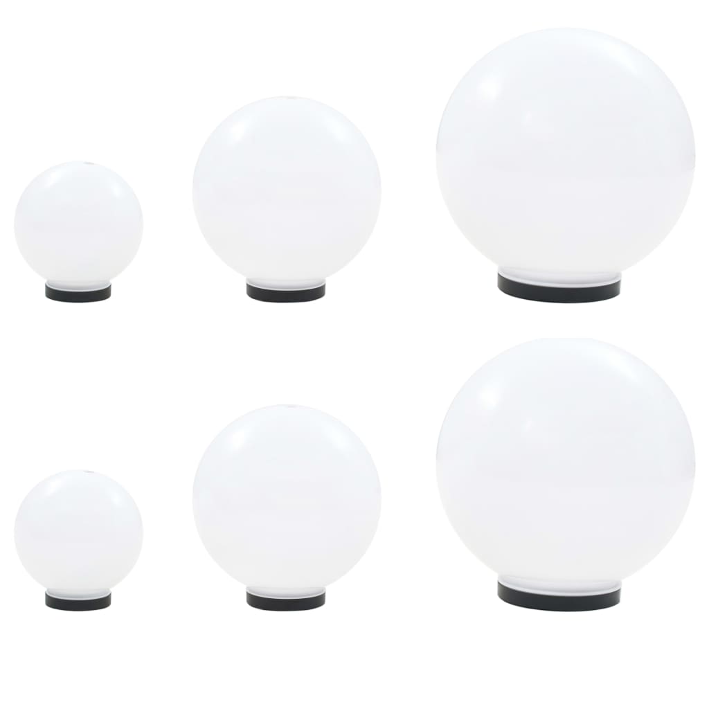 Led-Kuglelampesæt 3 Dele Kugleformet 20/30/40 Cm Pmma