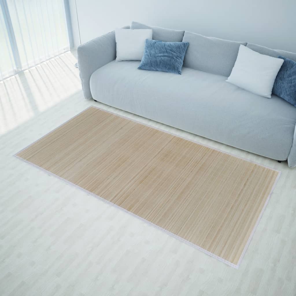 Bambusmåtter 2 Stk. 120X180 Cm Rektangulær Naturfarvet