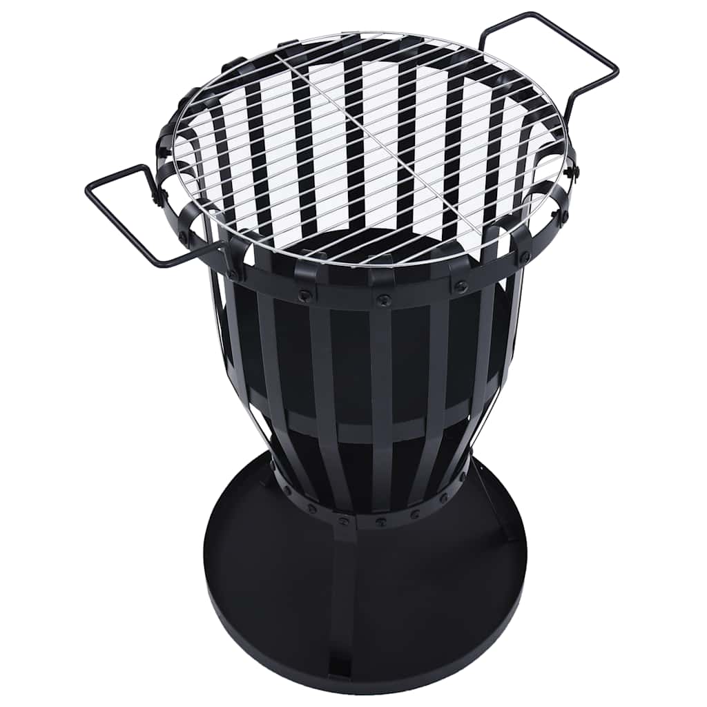 Bålkurv Til Haven Med Grill 47,5 Cm Stål