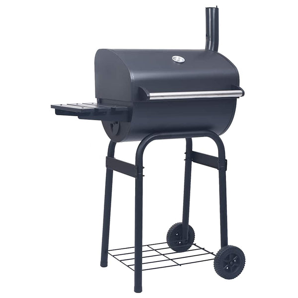 Kulgrill/Rygegrill Med Bundhylde Sort