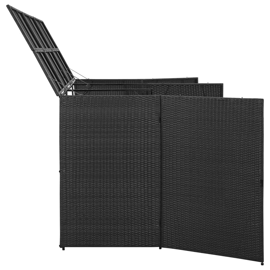 Tredobbelt Skraldespandsskjuler 229X78X120 Cm Polyrattan