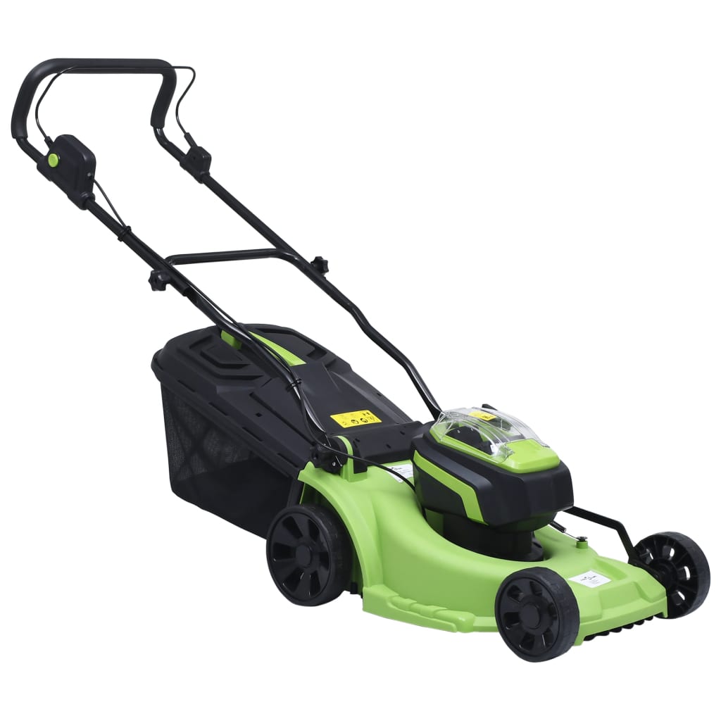 Ledningsfri Plæneklipper To Batteripakker 20 V 2000 Mah Li-Ion