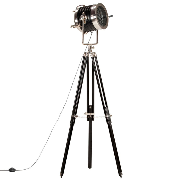 Gulvlampe Med Trefod 171 Cm Massivt Mangotræ
