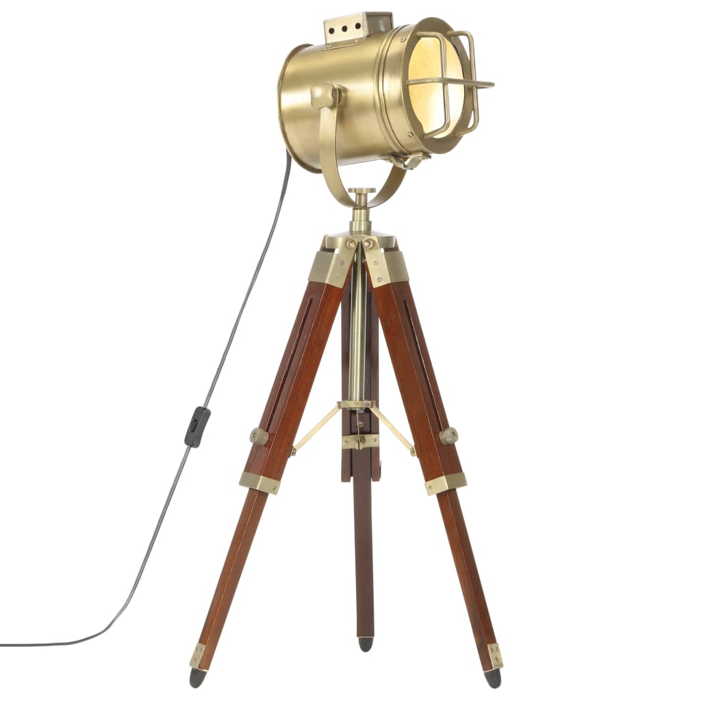 Gulvlampe Med Trefod 69 Cm Massivt Mangotræ