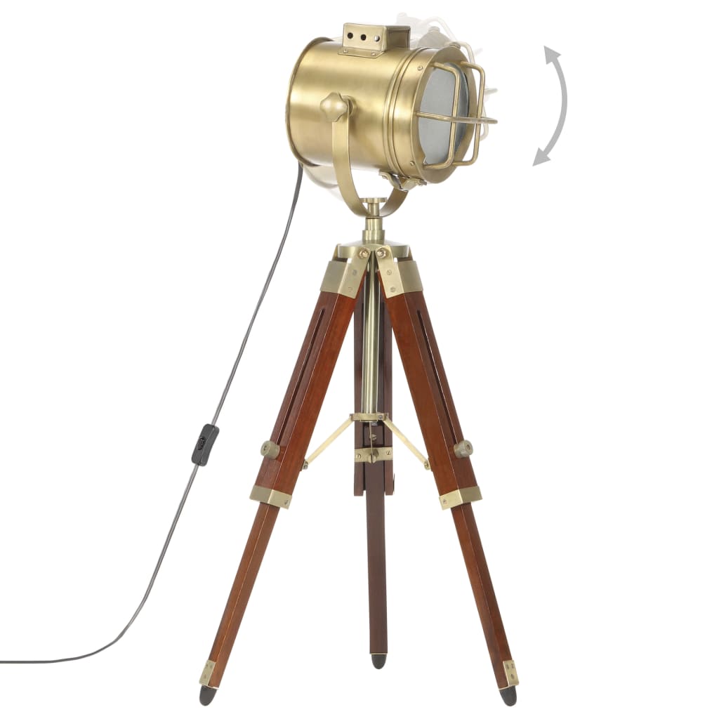 Gulvlampe Med Trefod 69 Cm Massivt Mangotræ