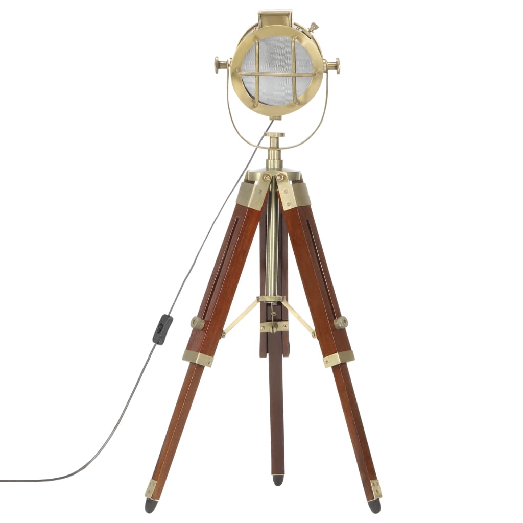 Gulvlampe Med Trefod 69 Cm Massivt Mangotræ