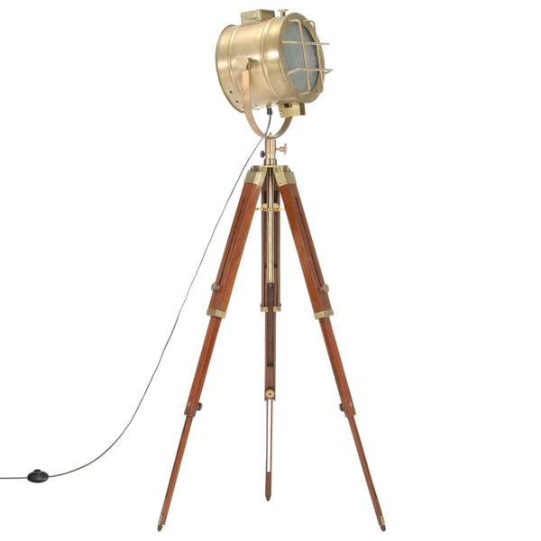 Gulvlampe Med Trefod 165 Cm Massivt Mangotræ