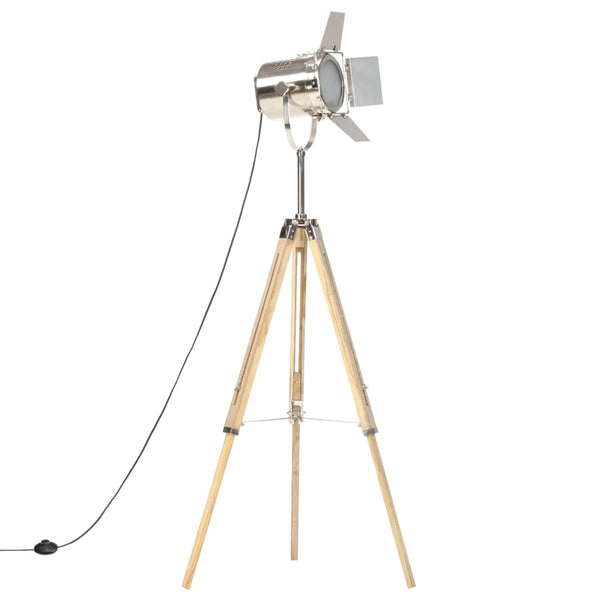 Gulvlampe Med Trefod 140 Cm Massivt Mangotræ