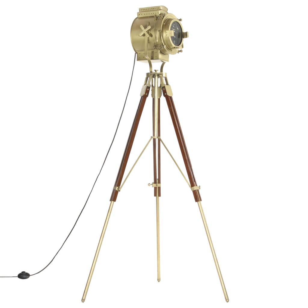 Gulvlampe Med Trefod 193 Cm Massivt Mangotræ