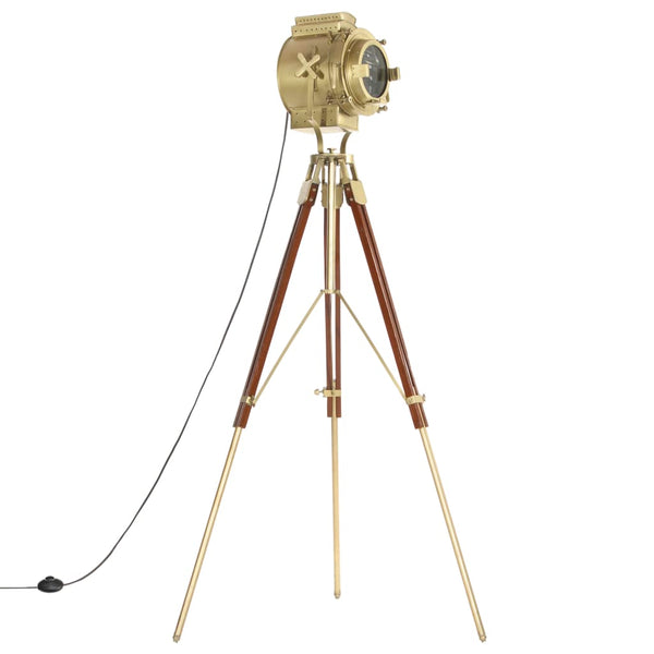 Gulvlampe Med Trefod 193 Cm Massivt Mangotræ