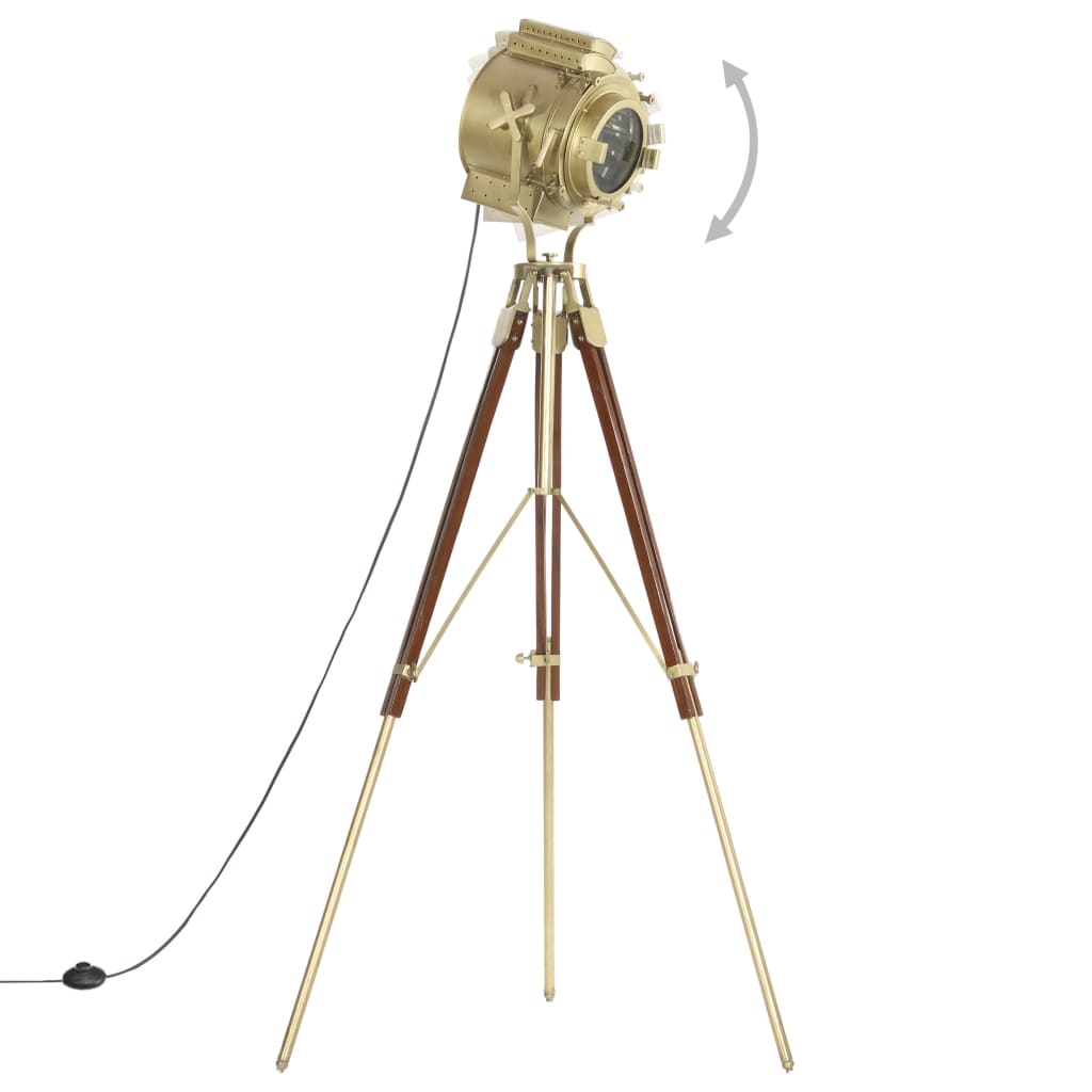 Gulvlampe Med Trefod 193 Cm Massivt Mangotræ