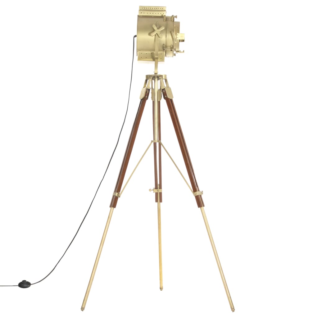 Gulvlampe Med Trefod 193 Cm Massivt Mangotræ