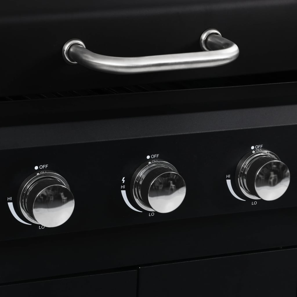 Gas- Og Kulgrill Med 3 Blus Antracitgrå Yderside / Hvid Inderside