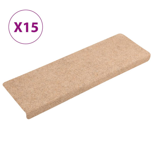 Trappemåtter 15 Stk. Tuftet 65X21X4 Cm Farvet