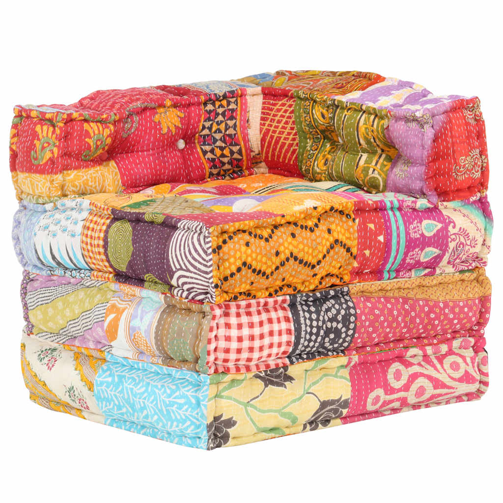2-Personers Modulpuf Stof Patchwork