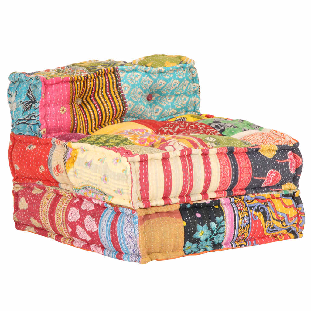 2-Personers Modulpuf Stof Patchwork