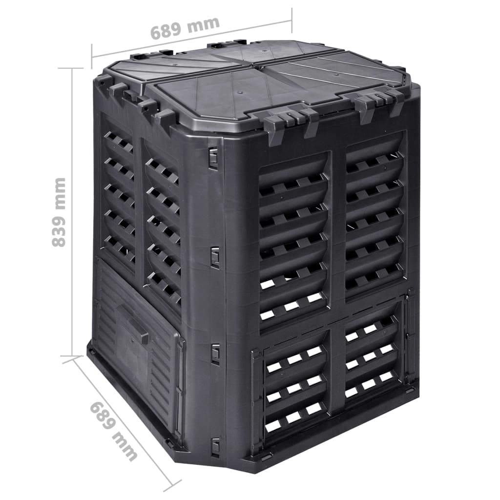 Kompostbeholder 68,9X68,9X83,9 Cm Sort