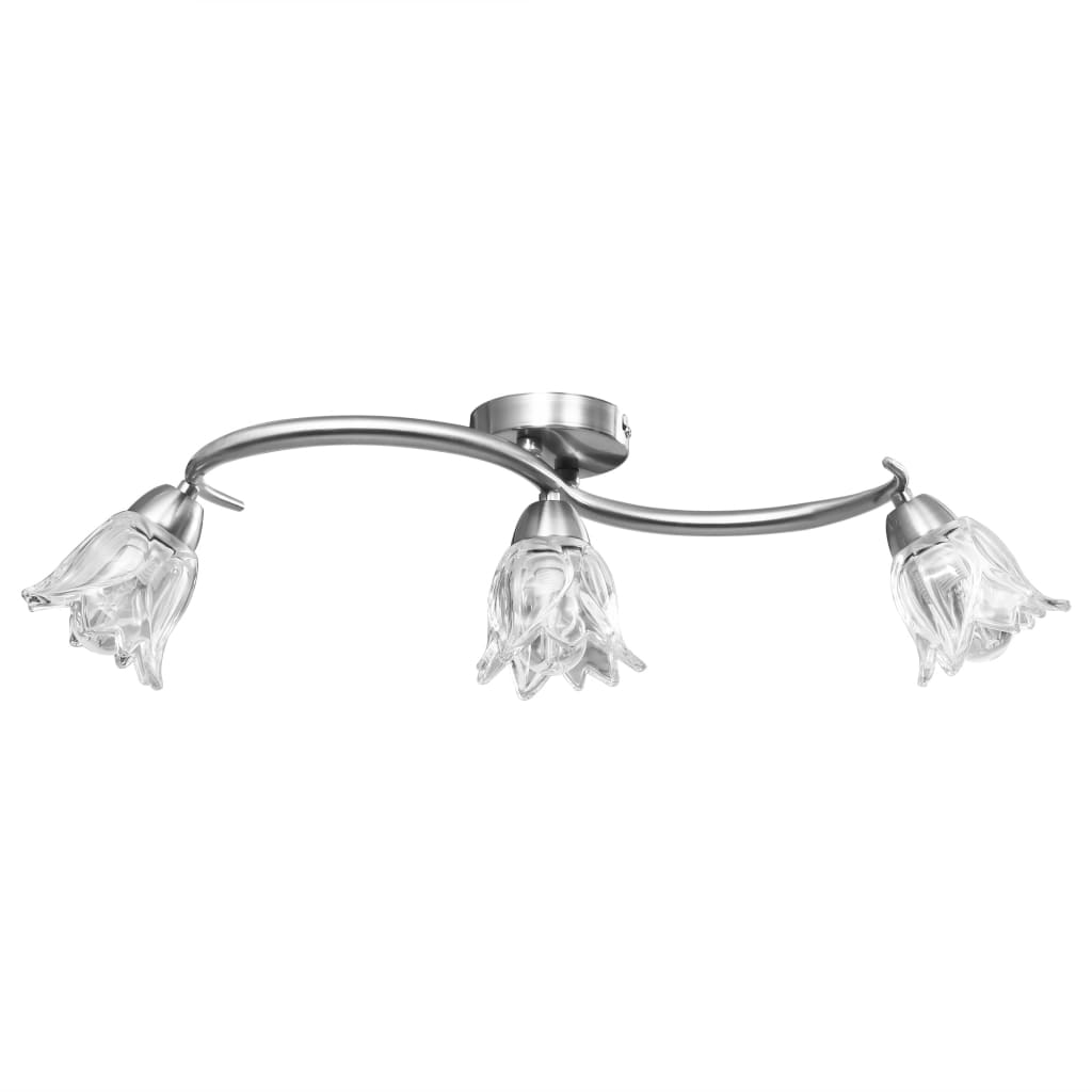 Loftlampe Transparente Glasskærme Til 3 E14-Pærer Form