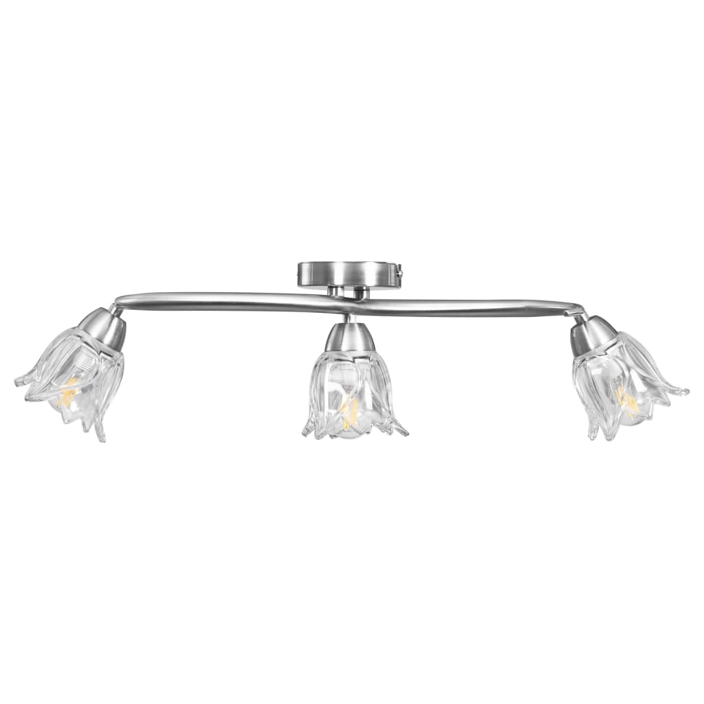 Loftlampe Transparente Glasskærme Til 3 E14-Pærer Form