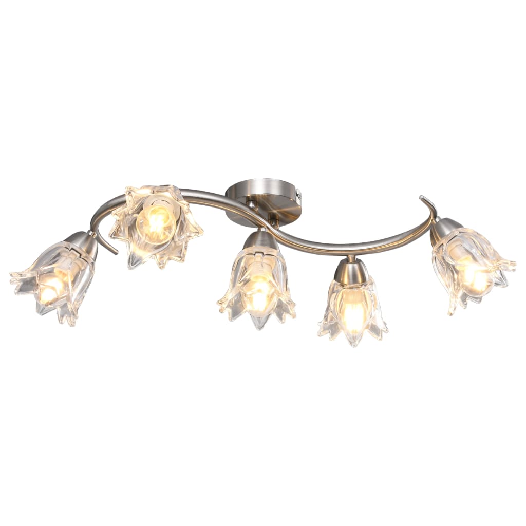 Loftlampe Transparente Glasskærme Til 3 E14-Pærer Form