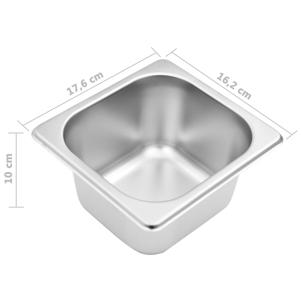 Gastronorm Beholder Med 3 Gn 1/6-Beholdere Rustfrit Stål