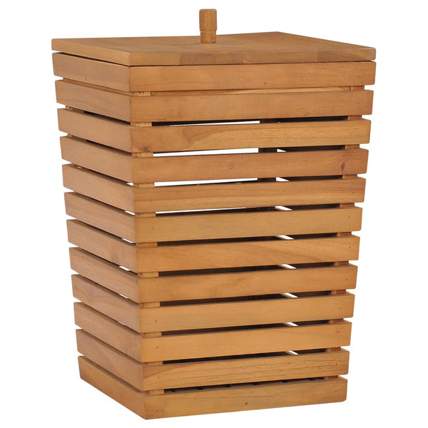 Vasketøjskurv 30X30X45 Cm Massivt Teaktræ